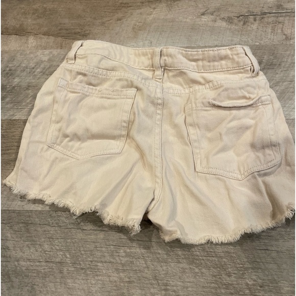 Cream Denim Shorts - Picture 5 of 5